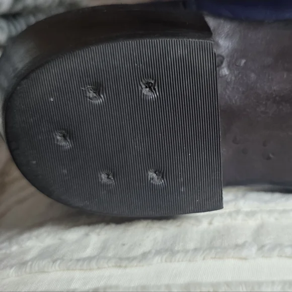 Vintage 90s Nocona Navy Leather Cowboy Boots | Made in USA | Western Heritage - Picture 10 of 10